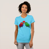 T-shirt Perroquets d'Eclectus dans l'amour (Devant entier)