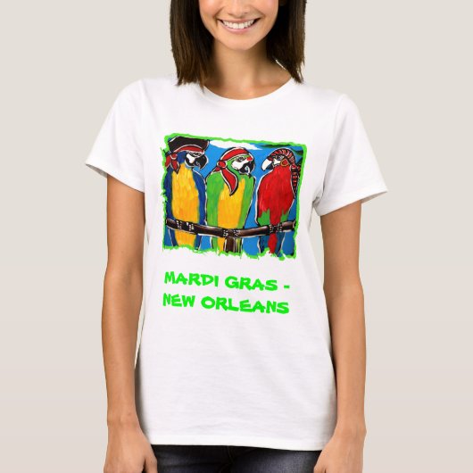 T-SHIRT PERROQUETS PIRATES (Devant)