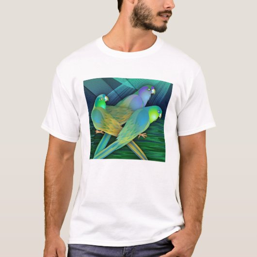 T-shirt Perroquets verts (Devant)