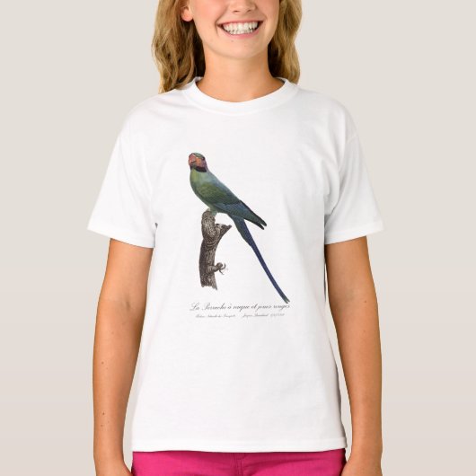 T-shirt Perruche à longue queue, Psittacula Longicauda (Devant)