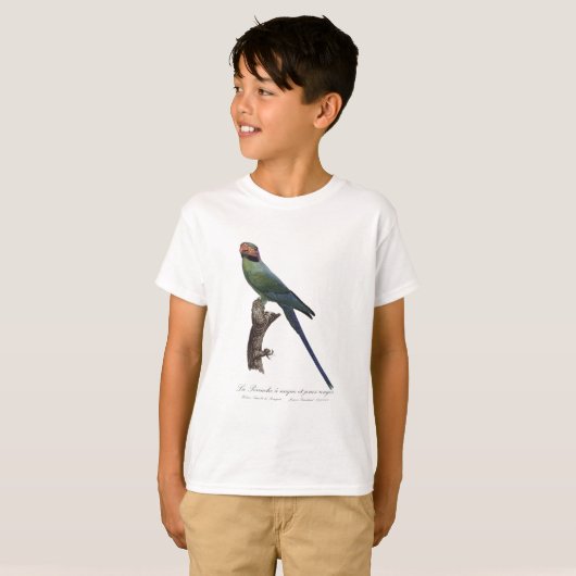 T-shirt Perruche à longue queue, Psittacula Longicauda (Devant entier)