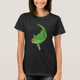 T-shirt Perruche couronnée rouge Kakariki