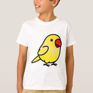 T-shirt Perruche indienne Ringneck de Chubby Yellow Lutino