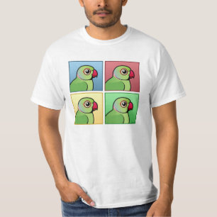 T-shirt Perruche Rose-baguée de quatre couleurs