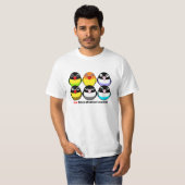 T-shirt perruches Noir-masquées (Devant entier)