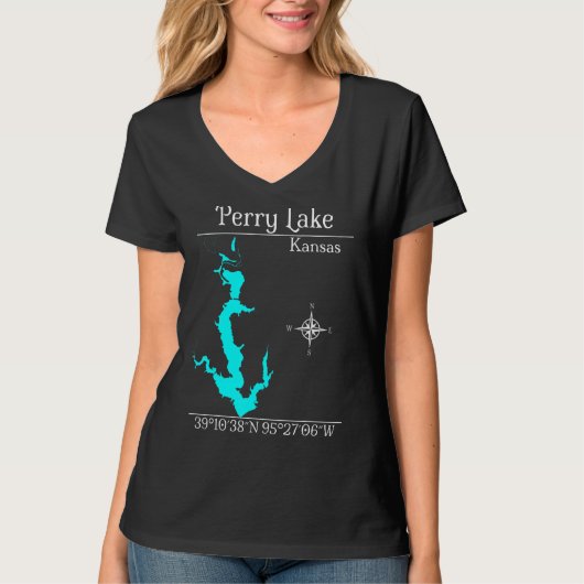 T-shirt Perry Lake Kansas (Devant)
