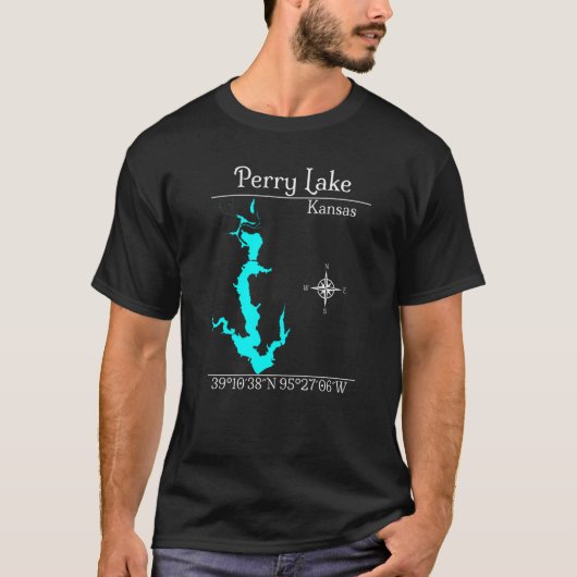 T-shirt Perry Lake Kansas (Devant)