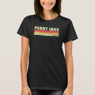 T-shirt Perry Lake Kansas Drôle de pêche Camping Été