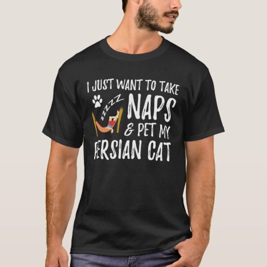 T-shirt Perse Chat Maman Nap Idée de chat (Devant)
