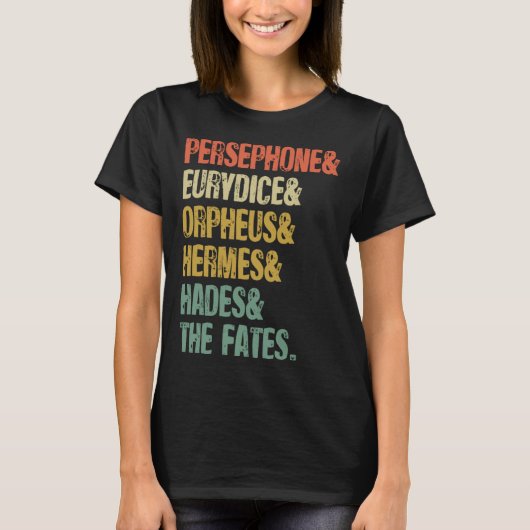T-shirt Persephone & Eurydice & Orpheus & Hermes & Hades & (Devant)