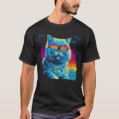 T-shirt Persian Cat Summer (Devant)