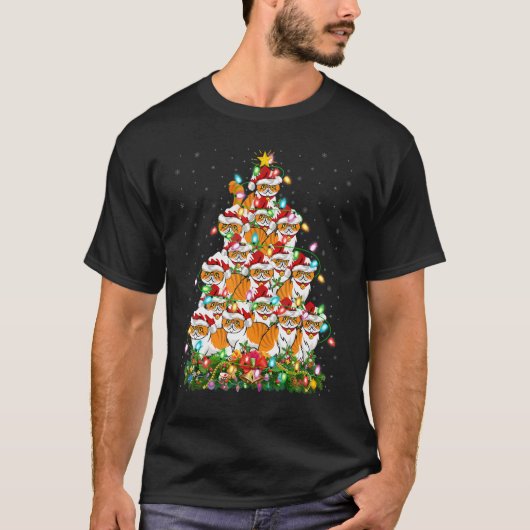 T-shirt Persian Cat   Xmas Santa Persian Cat Christmas Tre (Devant)