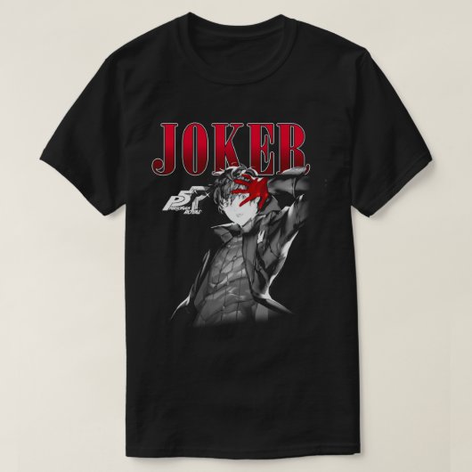 T-shirt Persona 5 Joker Graphisme Neutre Long Manche T-Shi (Design devant)