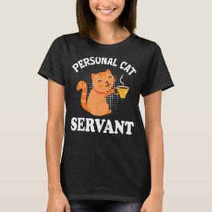 T-shirt Personal Cat Serveuse mignonne chat noir pour papa