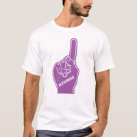 Personalisé Purple Sports Foam Doigt