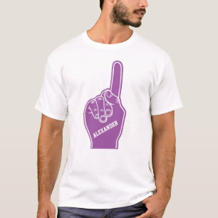 T-shirt Personalisé Purple Sports Foam Doigt