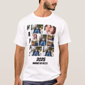 T-shirt Personalized 2025 couple memories 9 Photo Collage (Devant)