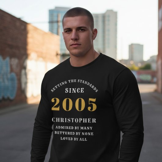 T-shirt Personalized 21st Birthday 2005 Add Name