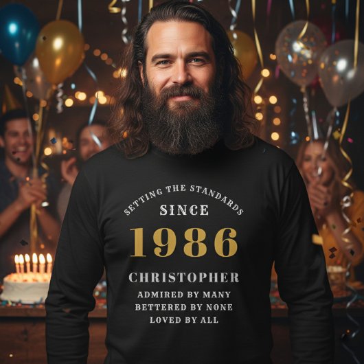 T-shirt Personalized 40th Birthday 1986 Add Name