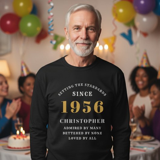 T-shirt Personalized 70th Birthday 1956 Add Name
