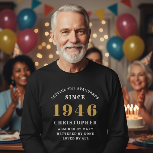 T-shirt Personalized 80th Birthday 1946 Add Name