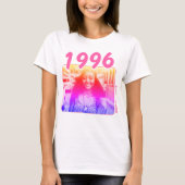 T-shirt Personalized 90s Birthday Shirt, Neon Pink Photo (Devant)