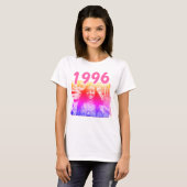 T-shirt Personalized 90s Birthday Shirt, Neon Pink Photo (Devant entier)