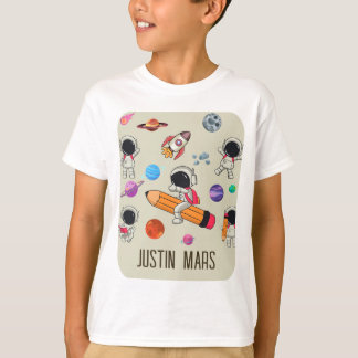 T-shirt Personalized Astronauts and Planets Back to School