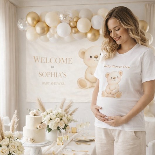 T-shirt Personalized Baby Shower Boho Bear