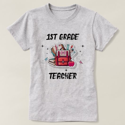 T-shirt personalized back to school t-shirt, coquette (Design devant)