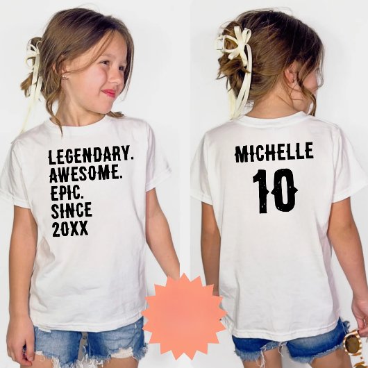 T-shirt Personalized Birthday 10th 12th 14th Birthday Gift