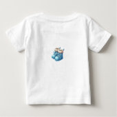 T-Shirt-Personalized Blauwe Kerst Baby Jersey (Achterkant)