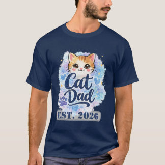 T-shirt Personalized Cat Dad Shirt Custom Cat Dad Gift 