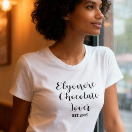 T-shirt Personalized Chocolate Lover Name Established