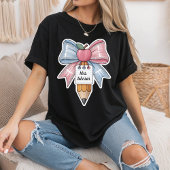 T-shirt Personalized Coquette Bow Teacher Back To School