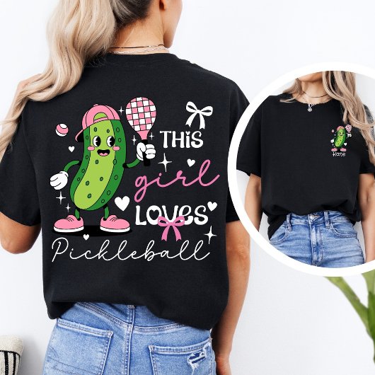 T-shirt Personalized Coquette Pickleball Girl Cute Pickle
