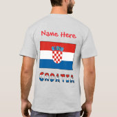T-shirt Personalized Croatia Flag Men's (Dos)