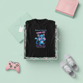 T-shirt Personalized Cute Pixel Art Blue Cat "Game On"