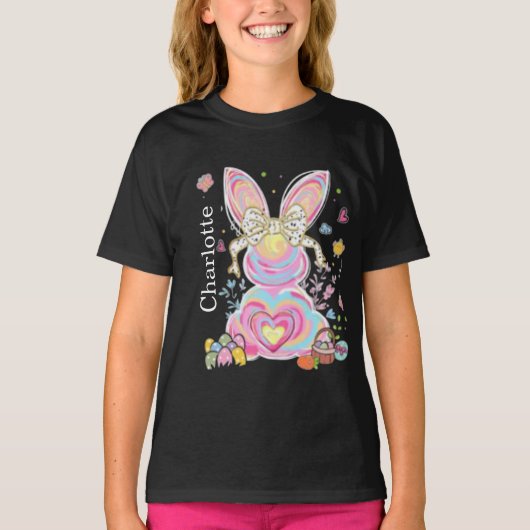 T-shirt Personalized Easter Bunny Name (Devant)