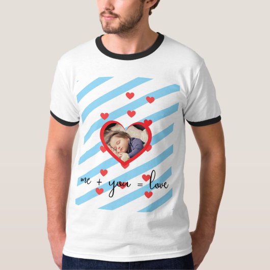 T-shirt Personalized Kid Photo  – Me + You = Love (Devant)