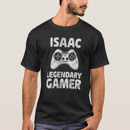 T-shirt Personalized Legendary Gamer Shirt Isaac Name Vide (Devant)