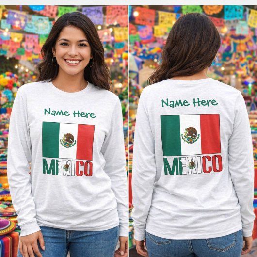 T-shirt Personalized Mexico Flag