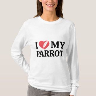 T-shirt Personalized Minimal Parrot Love Typography