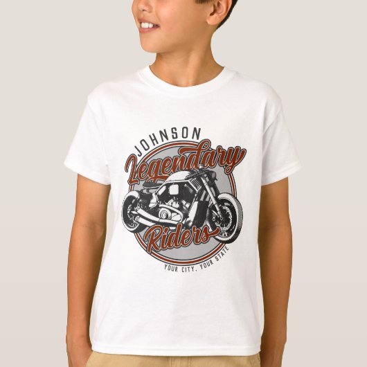 T-shirt Personalized Motorcycle Legendary Rider Biker (Devant)