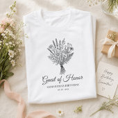 T-shirt Personalized Name & Date Floral Birthday Party