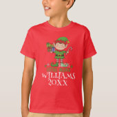T-shirt Personalized name,Santa’s Little Funny Elf Holiday (Devant)