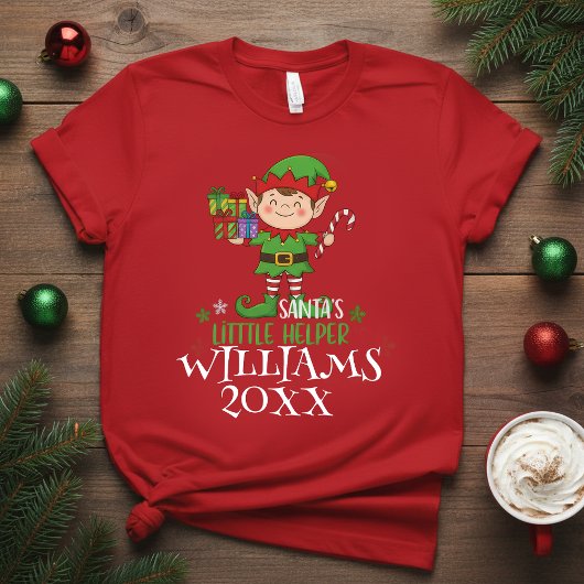 T-shirt Personalized name,Santa’s Little Funny Elf Holiday