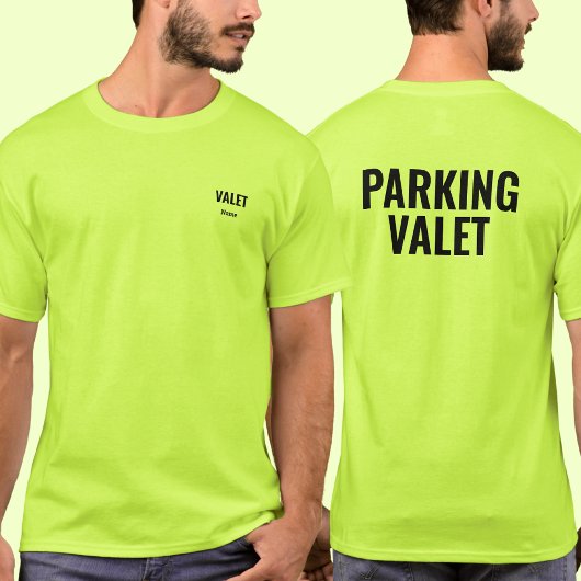 T-shirt Personalized Name Valet Parking Attendant Shirt