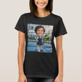 T-shirt Personalized Paddle/Pickleball Caricature (Devant)