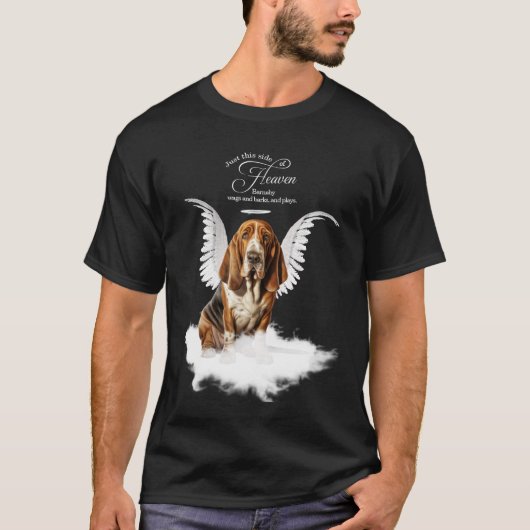 T-shirt Personalized Pet Memorial Basset Hound Dog (Devant)